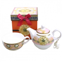 Tea for 1 Pink Tea Pot Set