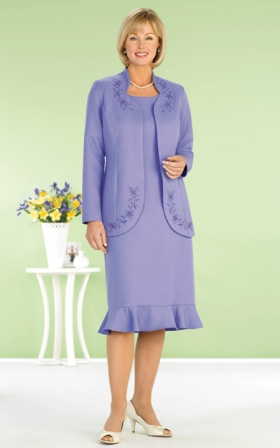 Embroidered 4 Piece Lavender Wardrober