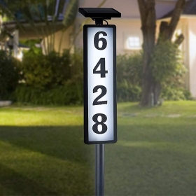 Solar Address Sign