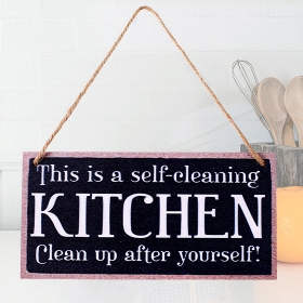 Self Cleaning Kitchen Sign