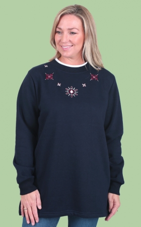 Midnight Blue Fleece Pullover Sweater