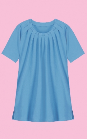 Box-Pleated Neck Top