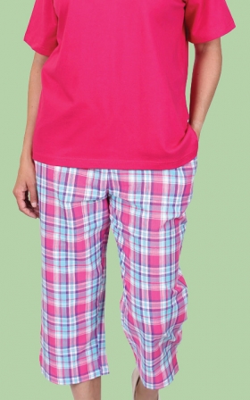 Fuchsia Multi Capris