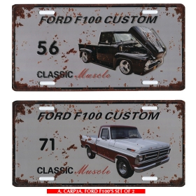 Classic Muscle Cars Vintage Styled Metal Number Plate