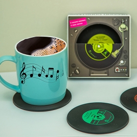 Vinyl Record Coasters