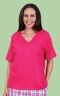 Fuchsia V-Neck T-Shirt