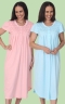Blue and Peach Smocked Nightgowns