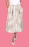 Stripe Button Front Skirt