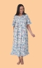 Print Nightgown with Satin Trim