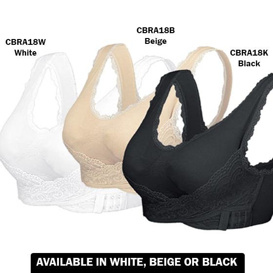 Lace Inset CrossOver Wireless Bra