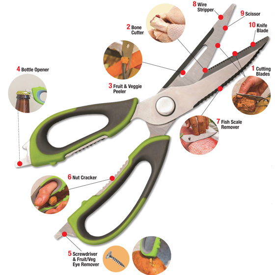 10 in 1 Kitchen Scissors