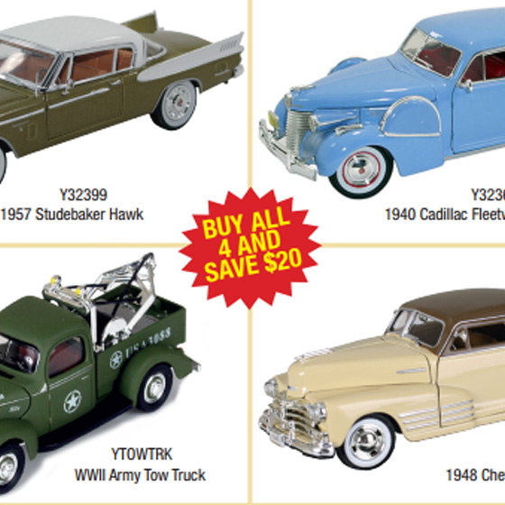 Health Pride - Set of 4 Classic Collectible Cars (HP133)