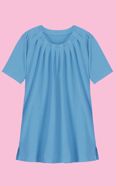 Box-Pleated Neck Top