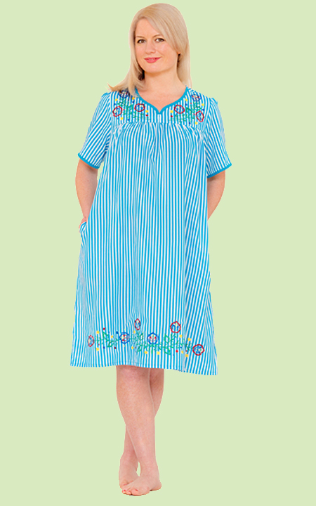 Health Pride - Stripe Embroidered Dress