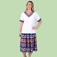 Florence V-Neck Top and Skirt