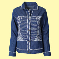 Lightweight Embroidered Denim Jacket