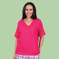 Fuchsia V-Neck T-Shirt