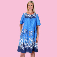 Royal Border Print Patio Dress