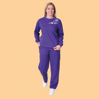 Embroidered Fleece Sweatshirt and Fleece Pants