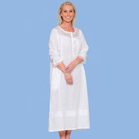 Pintuck & Lace Swiss Dot Nightgown