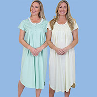 Mint and Yellow Smocked Nightgowns
